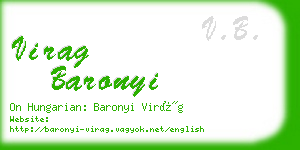 virag baronyi business card